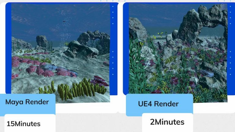 differentiation between Maya render and Unreal engine 4 render