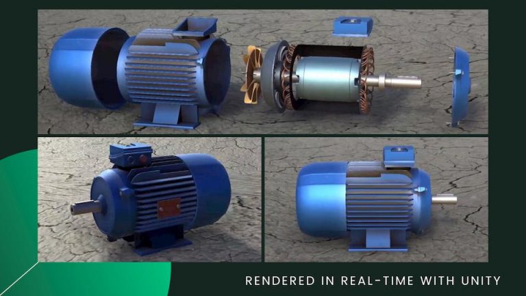 3d rendering of motor by ar development company in india