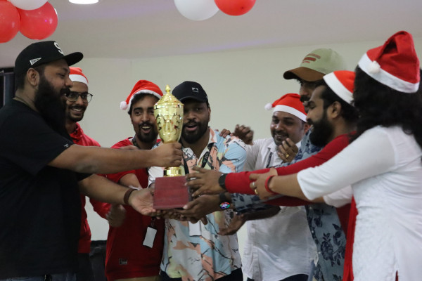 Winning team receives Tiltlabs Premier League trophy